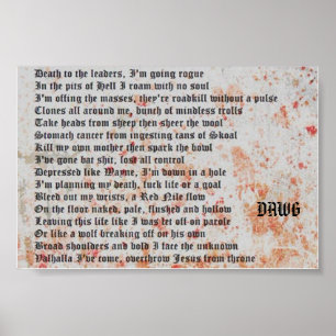 Impressão desonesto indo do poema