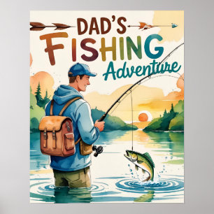 impressão digital da Viagem de Pesca do Anúncio