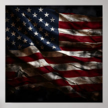 Impressão digital de bandeira americana