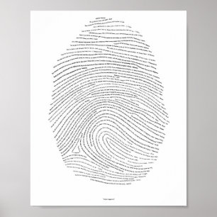 Impressão digital de Deus - Letterpress