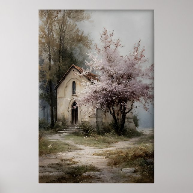 Impressão Digital de Paisagem de Primavera, Século (Frente)