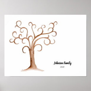 Impressão digital em árvore de união familiar