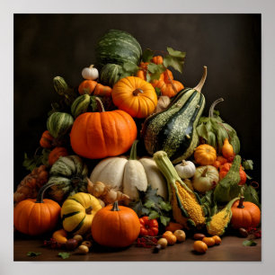 Impressão digital Pumpkin cornucopia