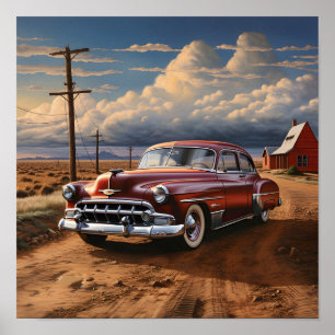 Impressão digital Vintage americana