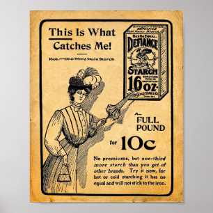 Impressão do amido da lavanderia do desafio do