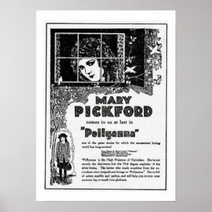 Impressão do anúncio do filme de Mary Pickford
