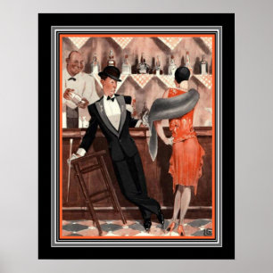 Impressão do art deco da "véspera de ano novo" p
