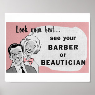 Impressão do Beautician da arte do cabeleireiro d