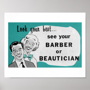 Impressão do Beautician da arte do cabeleireiro d