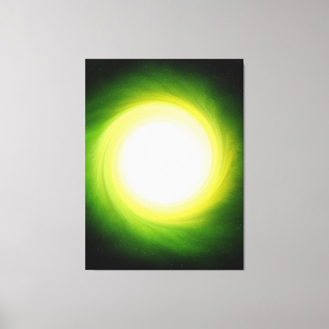 Impressão do Buraco Preto Cósmico Verde Esticada (Frente)