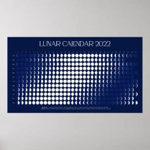 impressão do ciclo lunar 2022, papel Poster de va