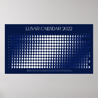 impressão do ciclo lunar 2022, papel Poster de val