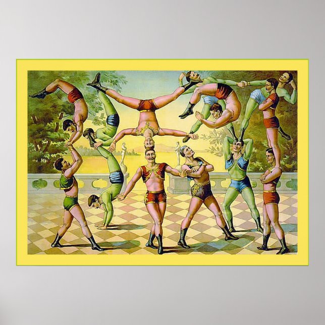 Impressão do Circo Vintage ~ 1891 (Frente)