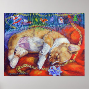 Impressão do Corgi de Galês do Pembroke