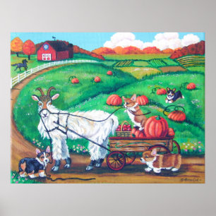 Impressão do Corgi de Galês do Pembroke