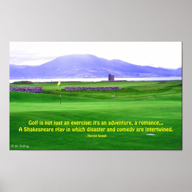 Impressão do Curso de Golfe da Irlanda (Frente)