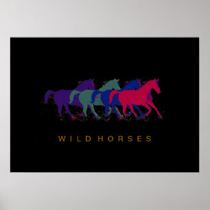 impressão do décor dos cavalos