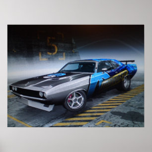 Impressão do desafiador de Dodge