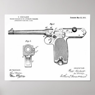 Impressão do desenho da arte da patente da arma