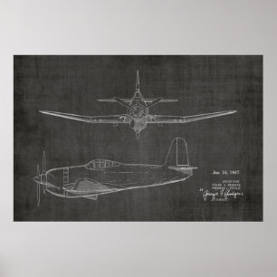 Impressão do desenho da arte da patente do avião