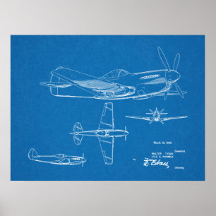 Impressão do desenho da arte da patente do avião