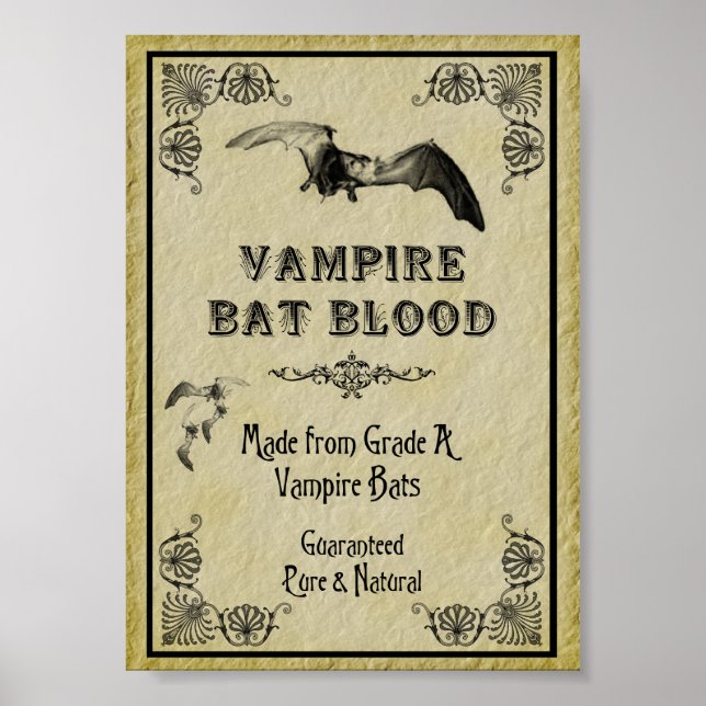 Impressão do Dia das Bruxas de Vampiro Bat (Frente)