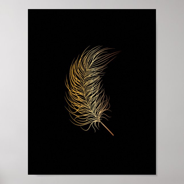 Impressão do Dourado Feather Desk (Frente)