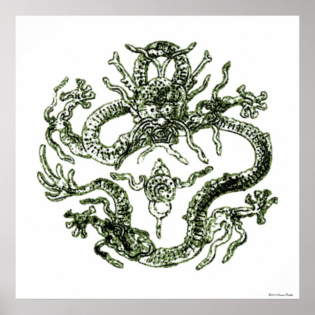 Impressão do Dragão Verde (Frente)