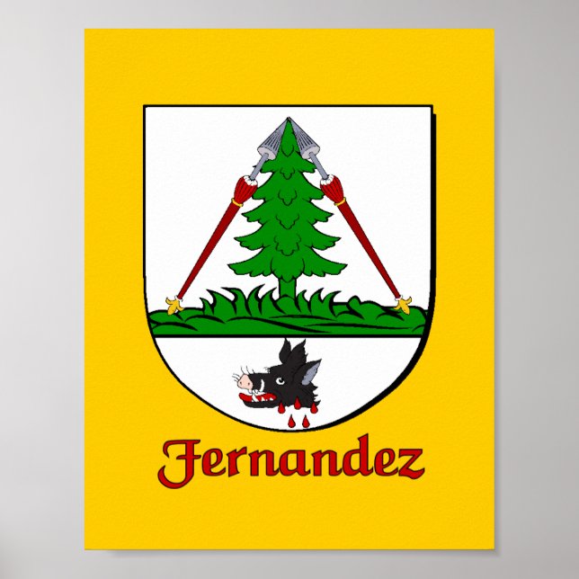Impressão do Escudo da Família Fernandez (Frente)