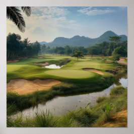 Impressão do espetacular campo de golfe