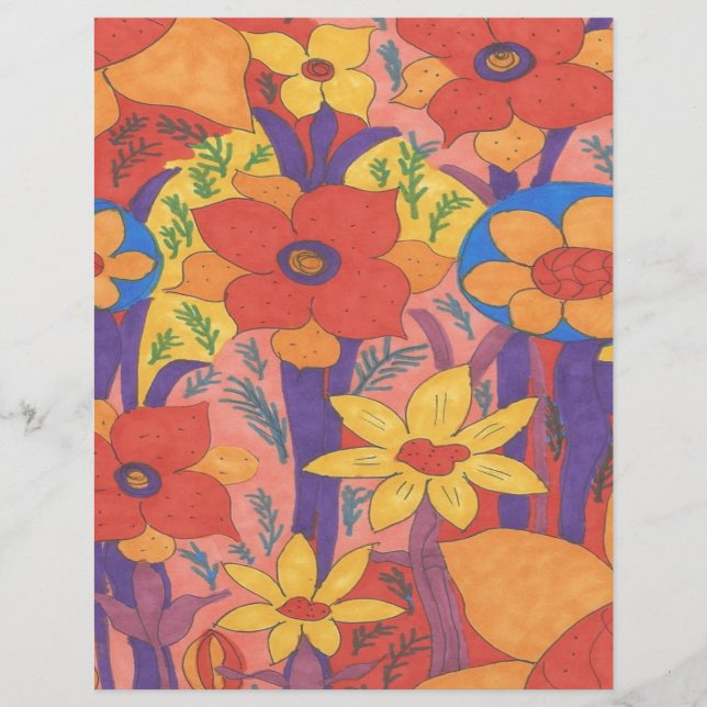 Impressão do Jardim Laranja Bold Bohemian (Frente)