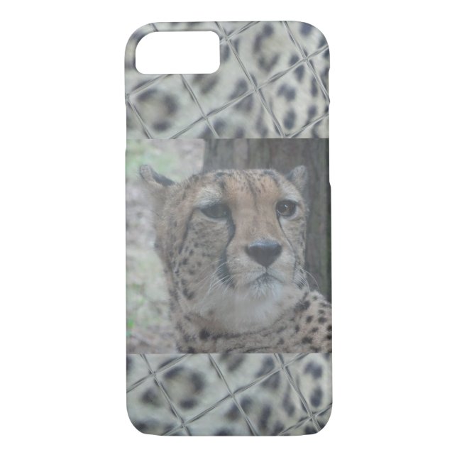 Impressão do leopardo com capa de telefone bonito (Verso)