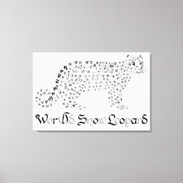Impressão do Leopardo da Neve do Mundo