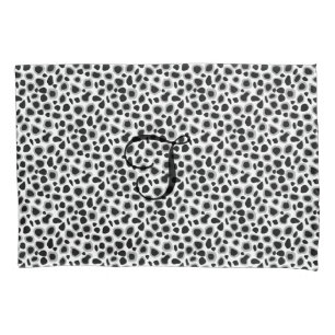 Impressão do leopardo - preto e branco