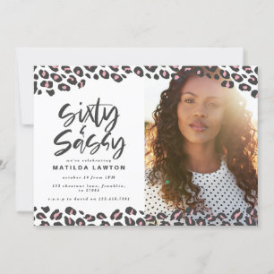 Impressão do leopardo sessenta e sassy foto de 60 