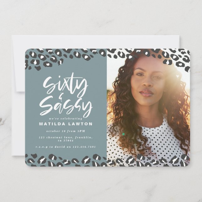 Impressão do leopardo sessenta e sassy foto de 60  (Frente)