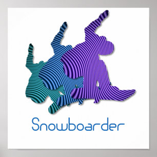 Impressão do logotipo do Snowboarder