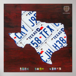 Impressão do mapa da matrícula de Texas