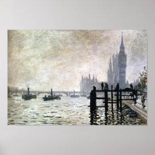 Impressão do Monet-Thames & do Parlamento