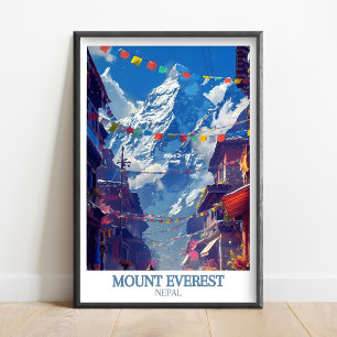 Impressão do Monte Everest - Poster do Campo Base