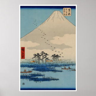 Impressão do Monte Fuji Arte de Xilogravura Japone