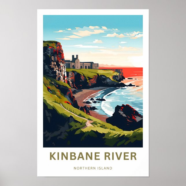 Impressão do Norte da ilha do rio Kinbane (Frente)