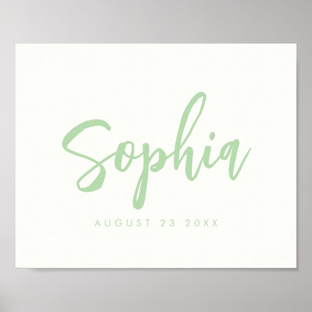 Impressão do Nursery Name do quarto de criança per (Frente)