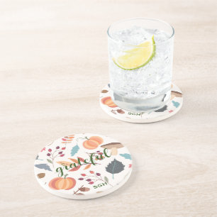 Impressão do outono moderno - Porta copos redonda