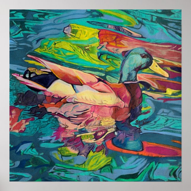 Impressão do Pato de Arte Personalizado (Frente)