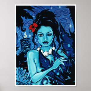 "Impressão do poster da arte do tabu azul"