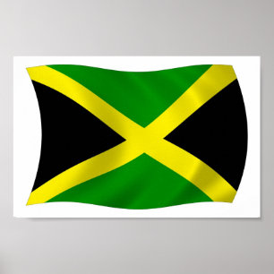 Impressão do poster da bandeira de Jamaica