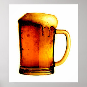Impressão do poster da caneca de cerveja