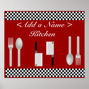 Impressão do poster da cozinha do tabuleiro de
