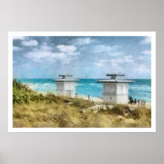 Impressão do poster da praia de Florida